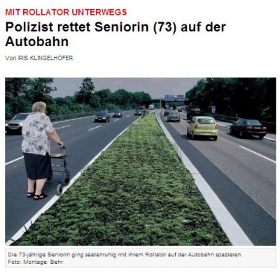 Mit Rollator auf Autobahn.JPG