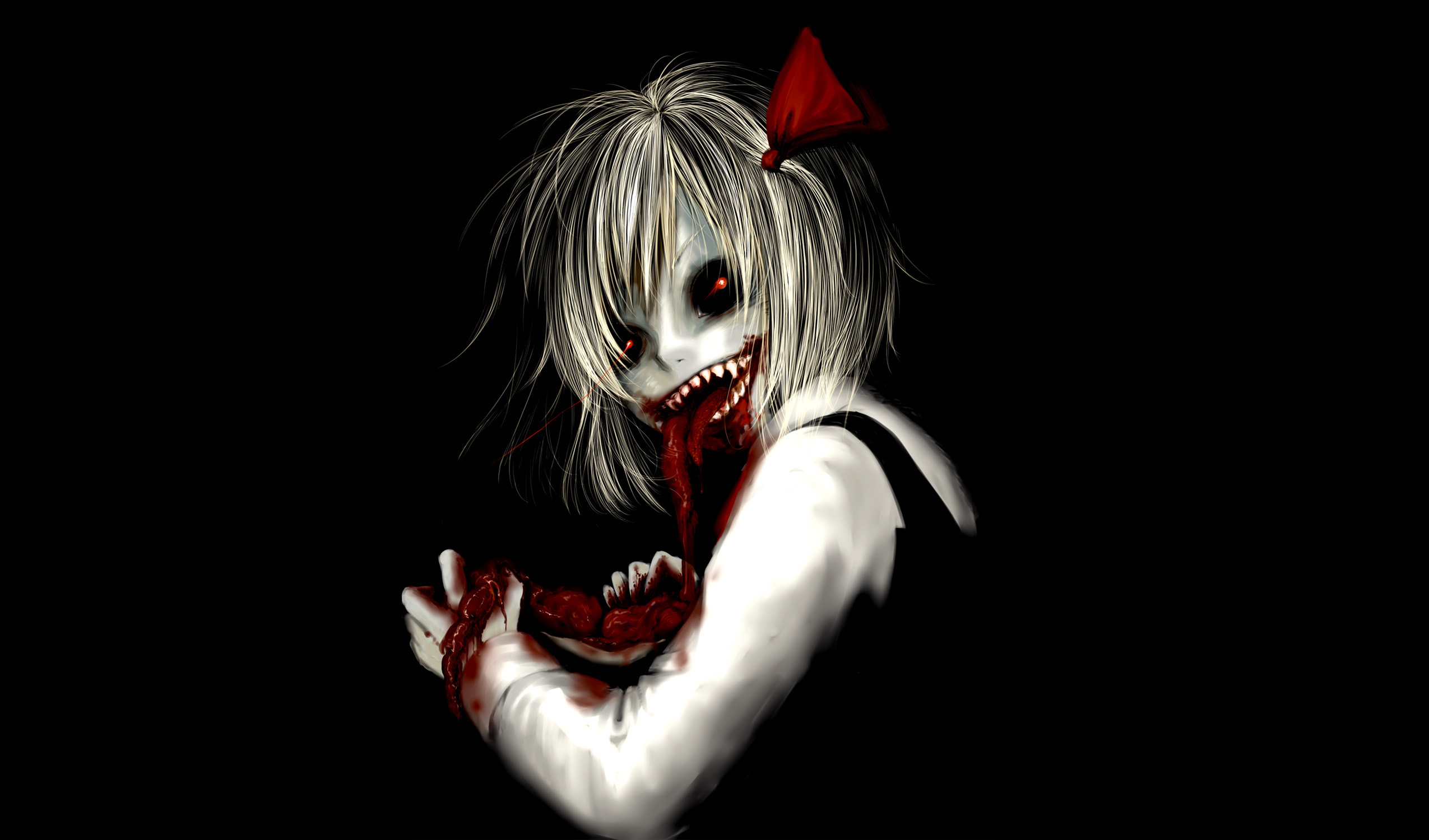 Dark horror anime macabre blood guts evil girl wallpaper  2550x1500 ....jpg